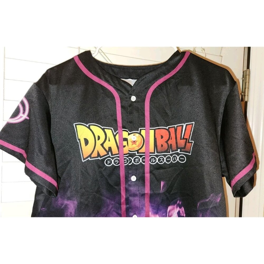 DRAGON BALL Z womens medium 165/88A baseball jersey all over print............B7 - Picture 2 of 11